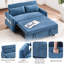 Lit escamotable avec grand rangement et coussins - 55,1 po - bleu pour le salon, la chambre à coucher, la chambre d'appoint, les ports réglables, les poches et 2 appartements, bureau-919849235