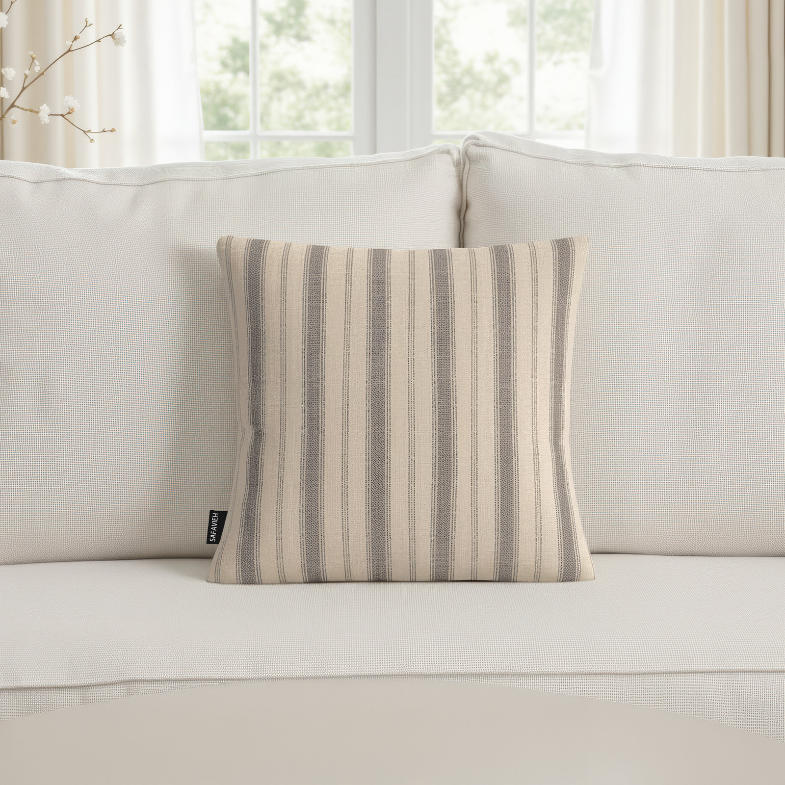 West 16" x 16" Linen Throw Pillow