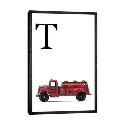 T Water Truck White Letter 1 Piece Wall Art on Canvas