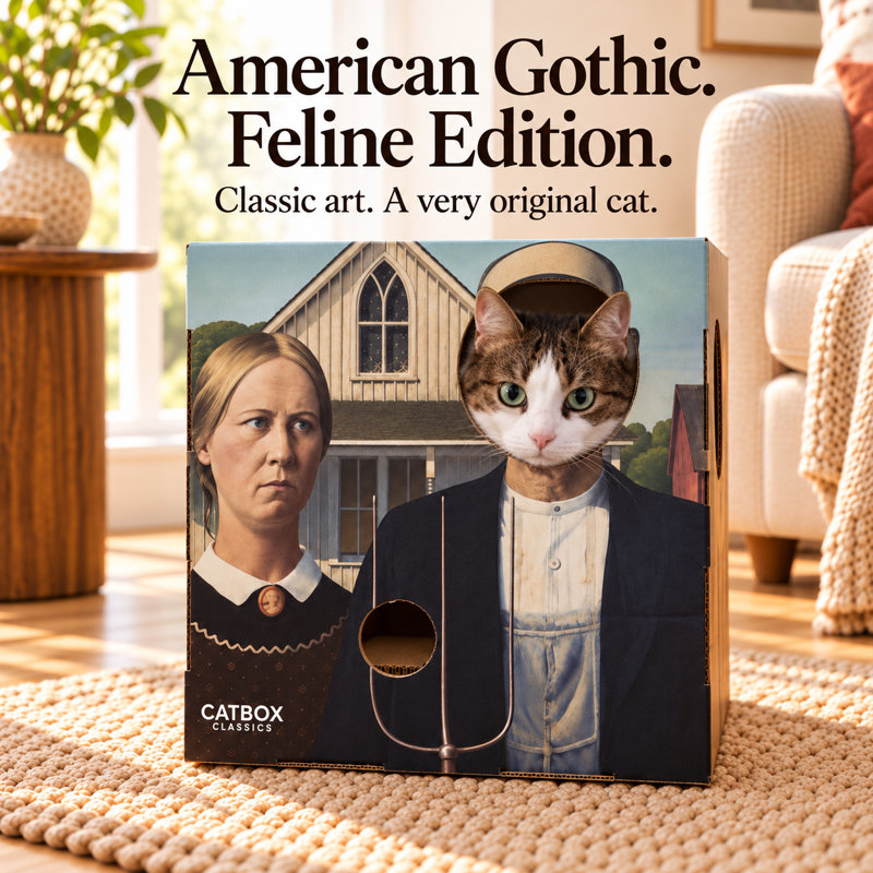 Maison de chat en fourrure avec griffoir