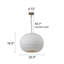 Kuriko 6 - Light Brass Painted Natural Ivory Hand-Woven Rope Large Globe Chandelier