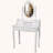 Vanity Desk Set with 360° Rotating Mirror and 4 Drawers-85722889