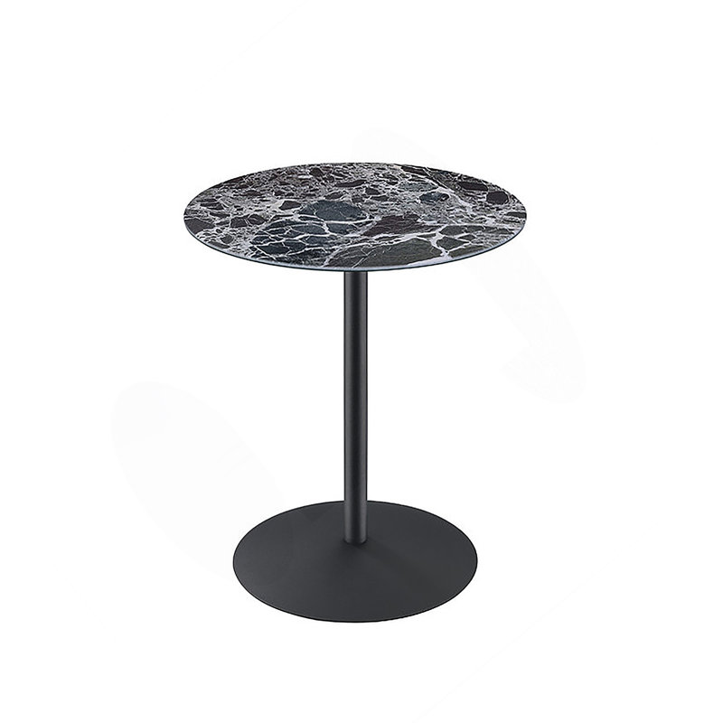 Table de bout, petite table ronde pour l'intérieur, Noir