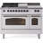 ILVE Nostalgie II Series 48 inch Dual Fuel Range with 5 Sealed Burners, Griddle, Frenchtop (Glass Door)-98196551-98196550