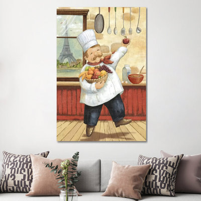 Happy Chef I 1 Piece Wrapped Canvas Painting