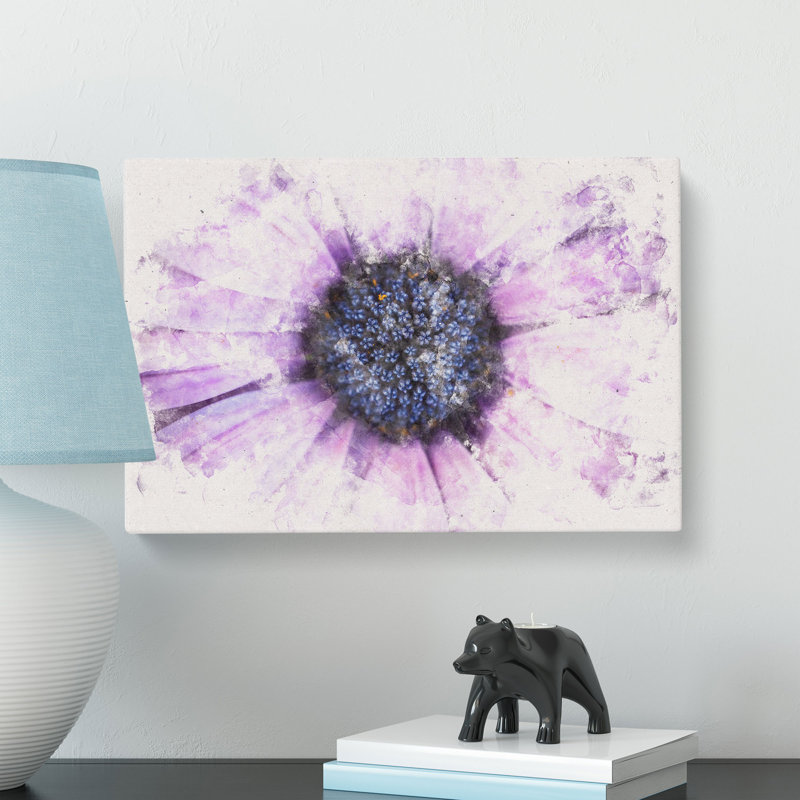 The Eye of a Purple Flower - Wrapped Canvas, 40cm H x 60cm W x 3cm D