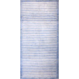 Antique White and Blue Stripped Indian Dhurrie Flatwoven Area Rug