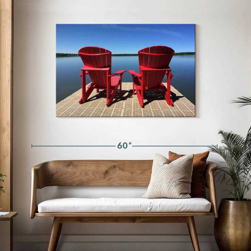 Chaises Adirondack rouges Mehar, H 30 po x l 45 po