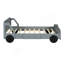 Lit plateforme double en forme de voiture avec roues, gris