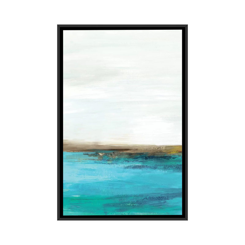 «Pastoral Landscape I», impression sur toile, H 26 po x l 18 po x P 1,5 po, Toile avec cadre noir, Pas de tapis