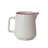 Stoneware Pitcher With Red Rim