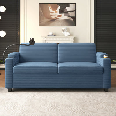 72.8" Sleeper Sofa with Full Size Mattress