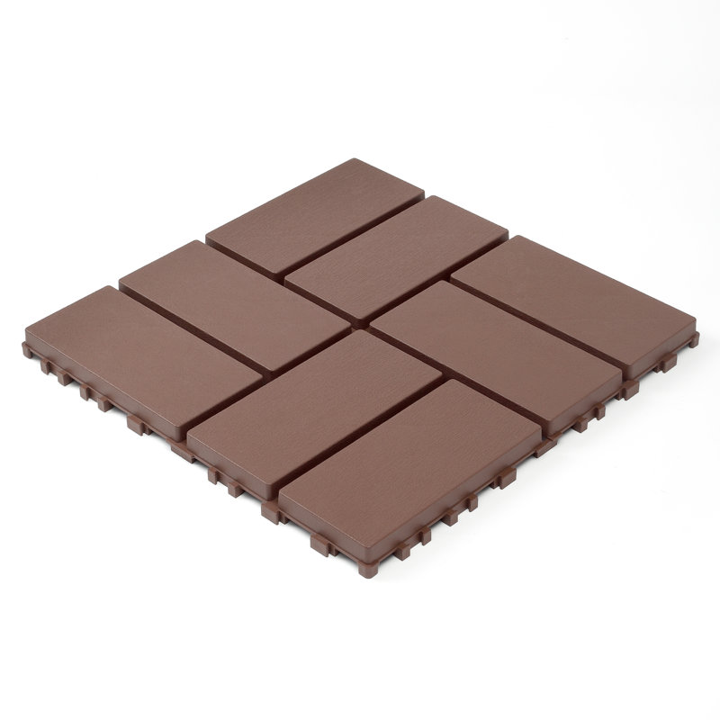 44 paquets de 44 tuiles de terrasse en PP imbriquées pour plancher intérieur et extérieur, tuiles de terrasse de patio robustes avec installation facile à assembler