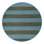 Machine Washable Horizontal Stripes Blue Area Rug