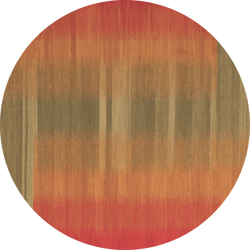 Washable Abstract Indoor Rug, Round 8'
