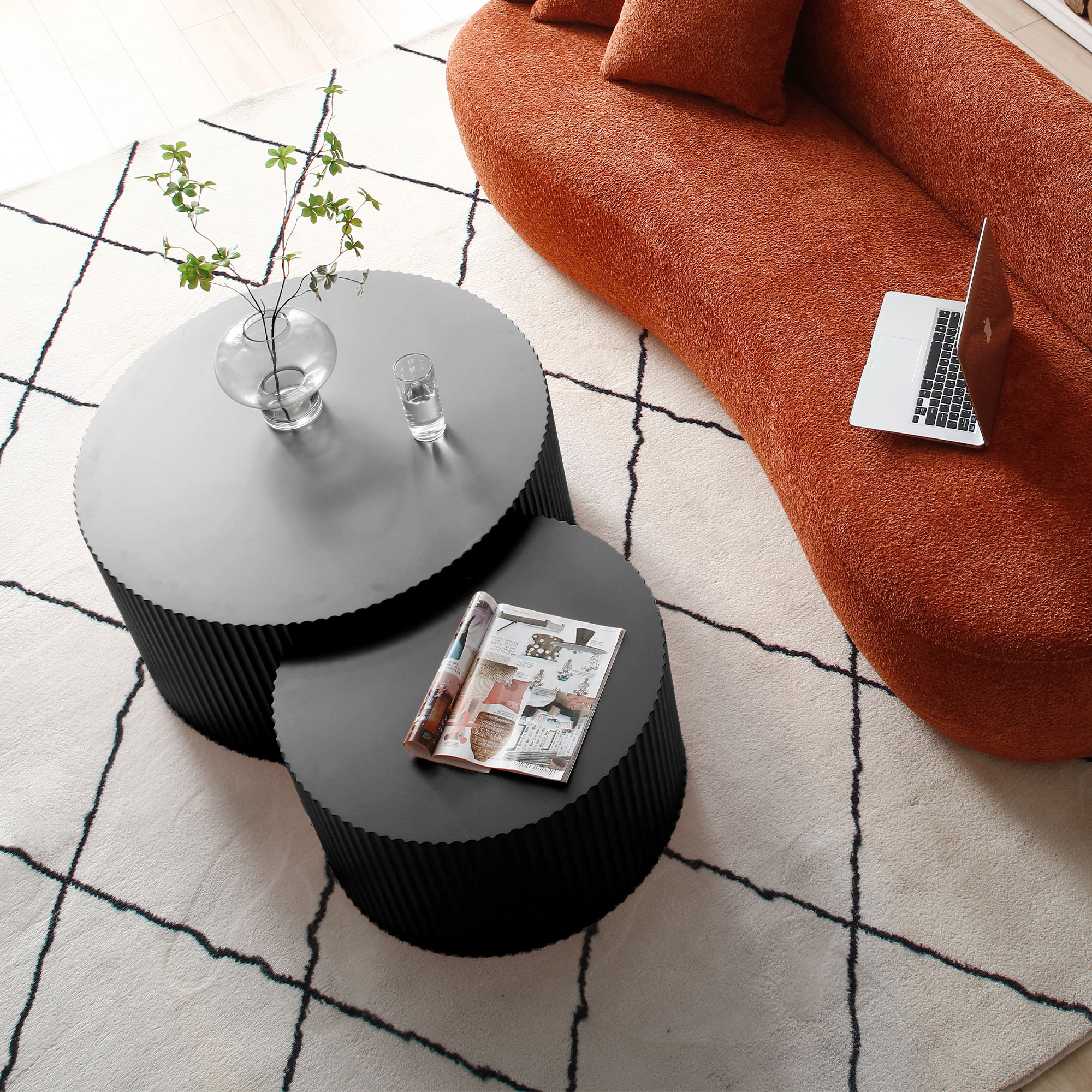 Berneice Nesting Coffee Table, Black