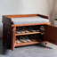 Banc de rangement pour chaussures en bois massif 8 paires