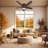 Optimal 48 inch Indoor Matte Black and Soft Gold Ceiling Fan with Integrated LED and Remote Control