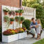 Lit de jardin extérieur surélevé en métal avec treillis sans roues-1684531393-1684689691-1792890613