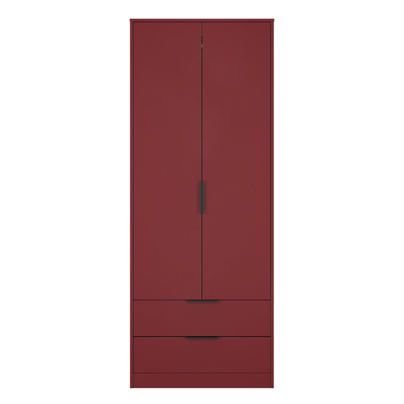 Taeyah 2 Door 2 Drawer Wardrobe, Red