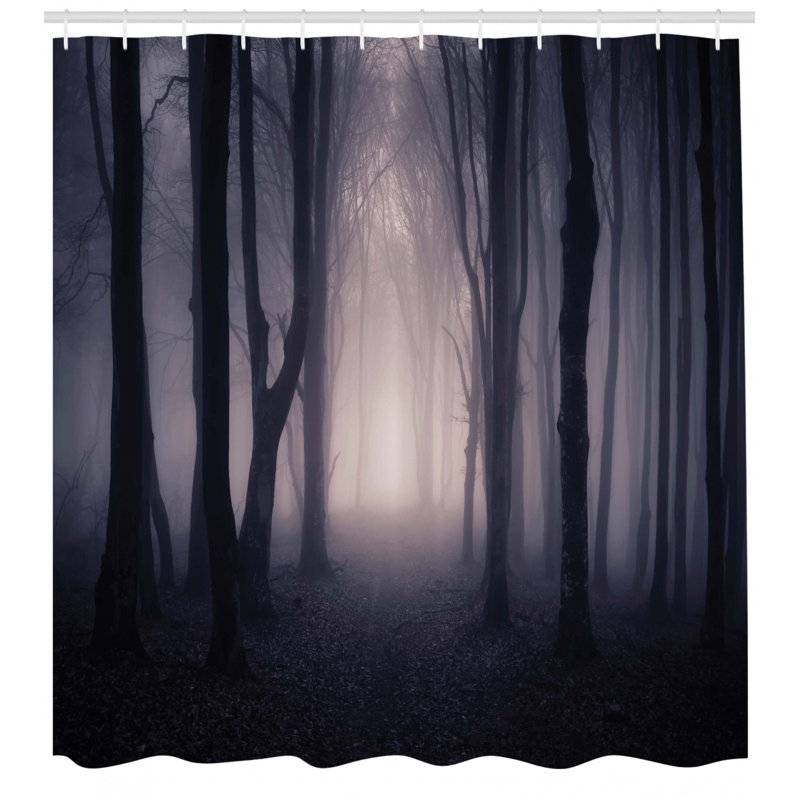 Shower Curtain with Hooks Included, 70" H x 69" W