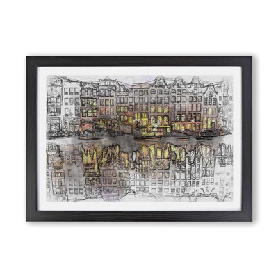 Amsterdam At Night - Single Picture Frame Print