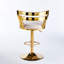 Tabouret de bar blanc avec 2 pieds en fer doré et coussins moelleux pour le salon