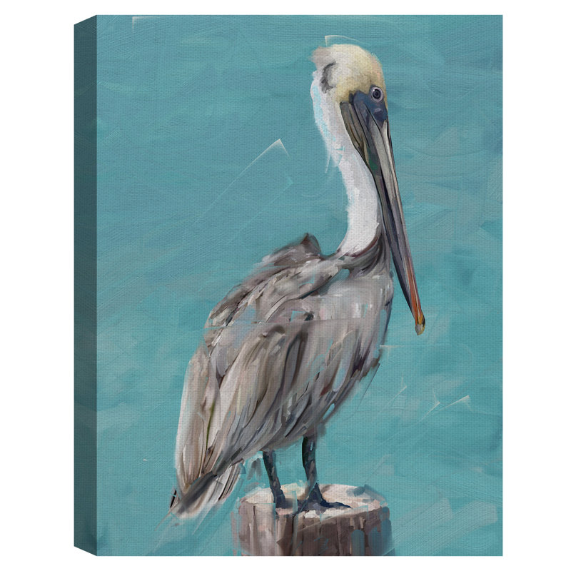 « pelican perchoir i », ensemble de 2 reproductions d’art sur toiles non encadrées, H 24 po x l 18 po x P 1,5 po