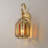 1-Light Vintage Brass Lantern Wall Sconce