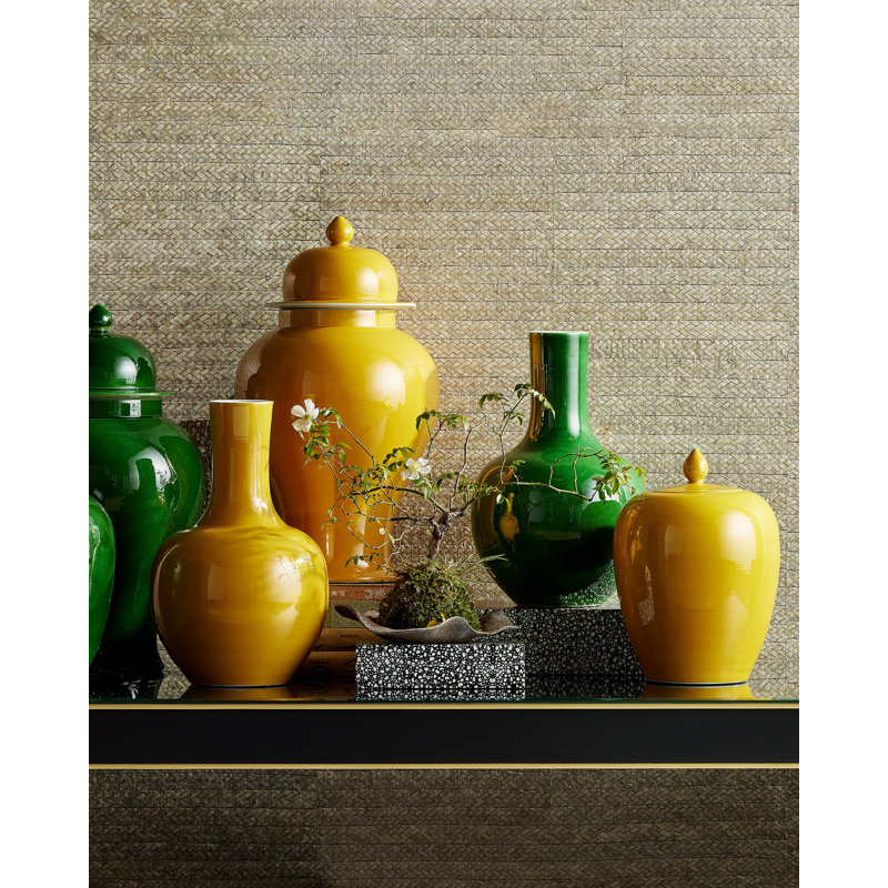 Imperial Yellow Porcelain Decorative Ginger Jar