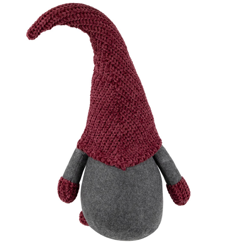 Décoration de Noël 18 "gnome debout rose et gris