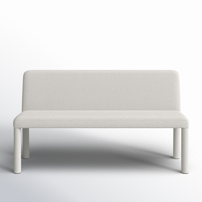PLACE DINING BANQUETTE LIGHT GREY, Light Grey Basketweave