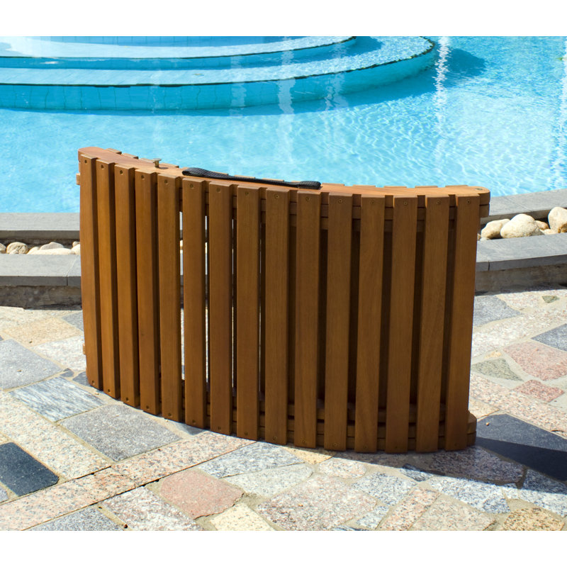 Luiza Outdoor Acacia Wood Chaise Lounge