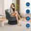 Fauteuil d'appoint pivotant à 360 °, fauteuil confortable moderne avec base surdimensionnée et siège allongé, rembourrage en coton épais, capacité de charge de 300 lb-129458858