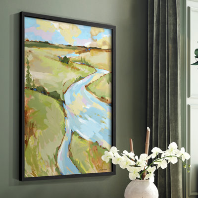 Upriver II Framed Print - Solid Wood