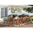 Anautica 8 - Person Eucalyptus Solid Wood Patio Dining Set Extendable and Umbrella Hole Included Rectangular Table