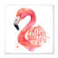 Flamant rose sur fond blanc II - peinture sur toile-67417844-67417845