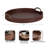 Round Vegan Leather Tray with Handles-1224659265