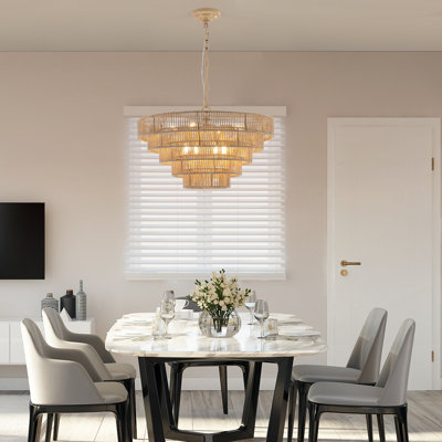 Lustre rond 8 niveaux Farmhouse