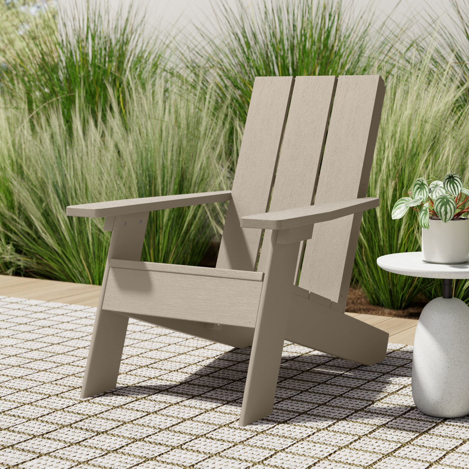 Byrnes Outdoor Adirondack Chair, Woodland Brown