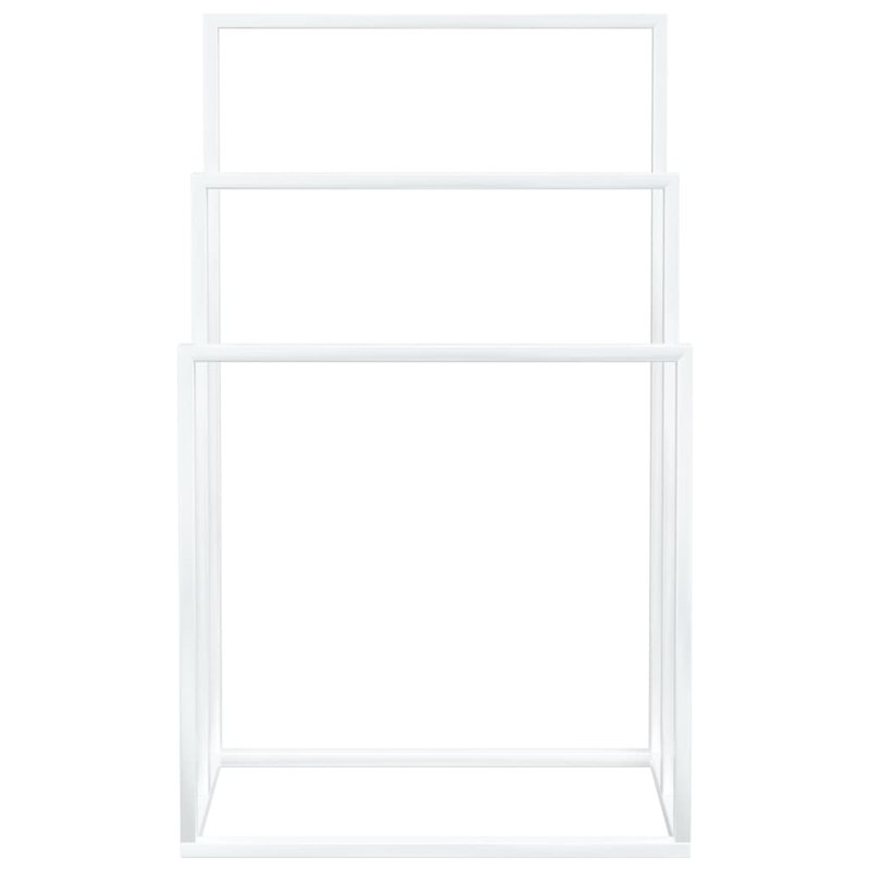 Support à serviettes sur pied, Blanc