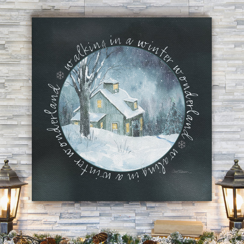 « winter wonderland », reproduction encadrée, H 10 po x l 10 po x P 1,5 po, Toile tendue