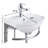 The Renovators Supply Inc. 13.75'' White Vitreous China U-Shaped Bathroom Sink with Overflow