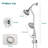 Topcraft 5-Inch Wall-Mounted Rain Shower Head With Multi-Function Handheld Shower-125562388