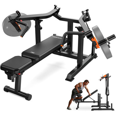 Machine à presser la poitrine FED Fitness SO2, machine à presser le banc robuste avec bras croisés indépendants réglables à 4 niveaux, conception unique du banc de réglage, équipement de musculation