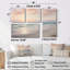 Plage sereine douce lever de soleil rose pastel - impressions sur toile côtières 4 pièces-212862638-212862639