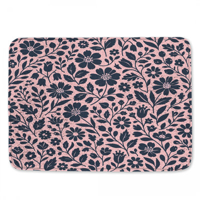 Floral Botanical Pattern Bath Mat