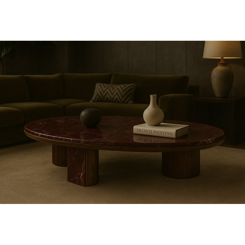 Table basse Canyon Marble, Rouge