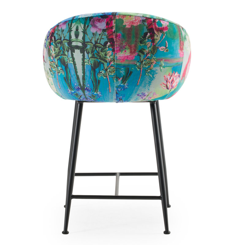 Osbourn Upholstered Counter Stool with Metal Frame
