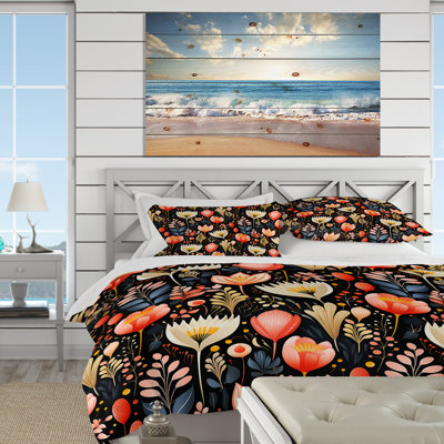 Ensemble de housse de couette Botanical Multicolor Leaves On